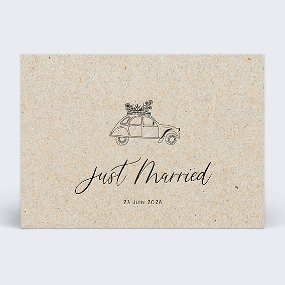Remerciements mariage Voyage Vintage