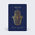 Carte remerciement mariage Main de Fatma Dorée