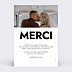 Remerciements mariage Merci Vertical