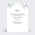 Carte remerciement mariage Branche d'Oliviers Verso