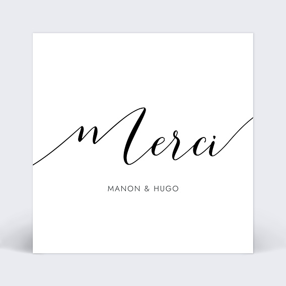 Carte remerciement mariage Stylo Plume