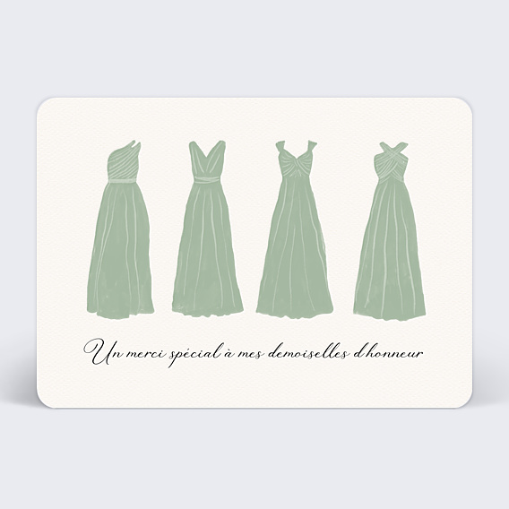Remerciements mariage Demoiselles d’Honneur