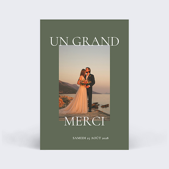 Remerciements mariage Deux prénoms photo