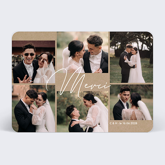 Remerciements mariage Amour débordant