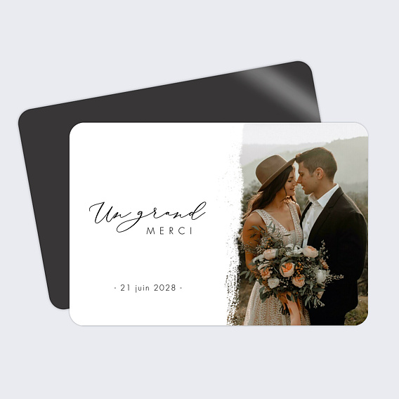 Carte remerciement mariage Effet Photo Paysage