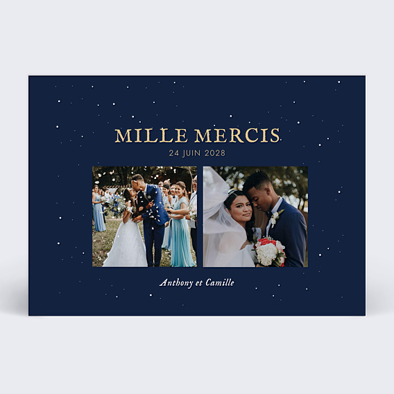 Remerciements mariage Notre Constellation