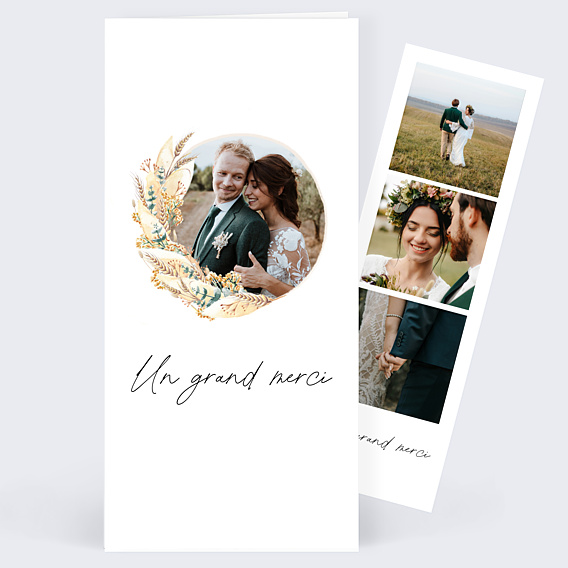 Remerciements mariage Bohemia
