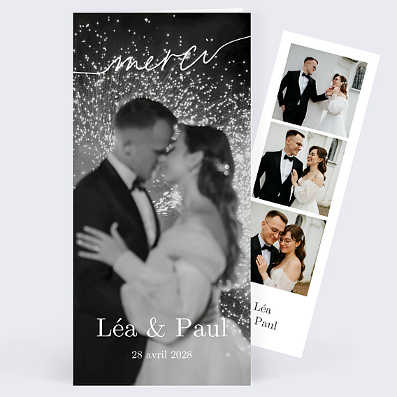 Remerciements mariage Ligne Blanche