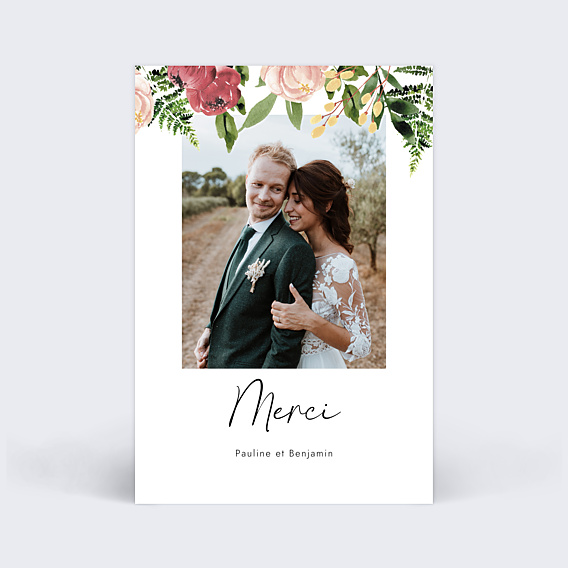 Remerciements mariage Wild Flowers