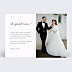 Remerciements mariage Portrait aligné minimaliste