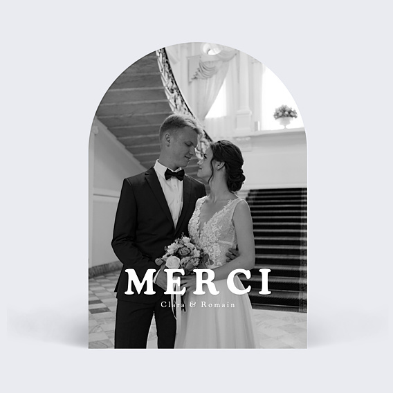 Remerciements mariage Pleine Page Minimaliste