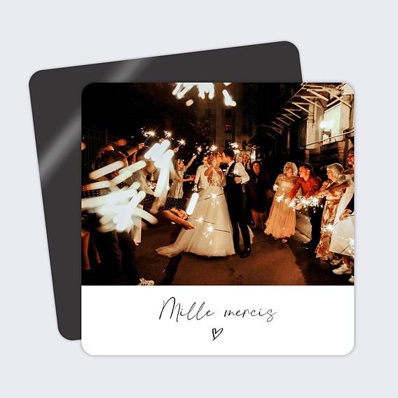 Carte remerciement mariage Moments Volés