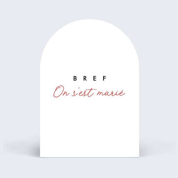 Carte remerciement mariage Bref, merci