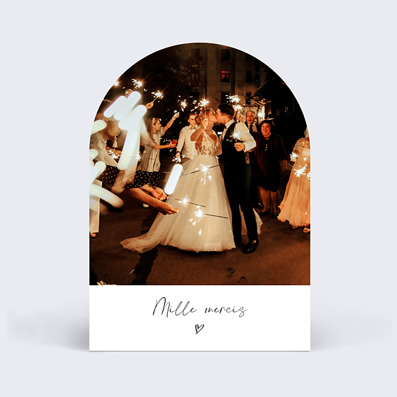 Carte remerciement mariage Moments Volés