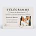 Remerciements mariage Télégramme