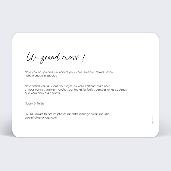 Remerciements mariage Douceur Estivale