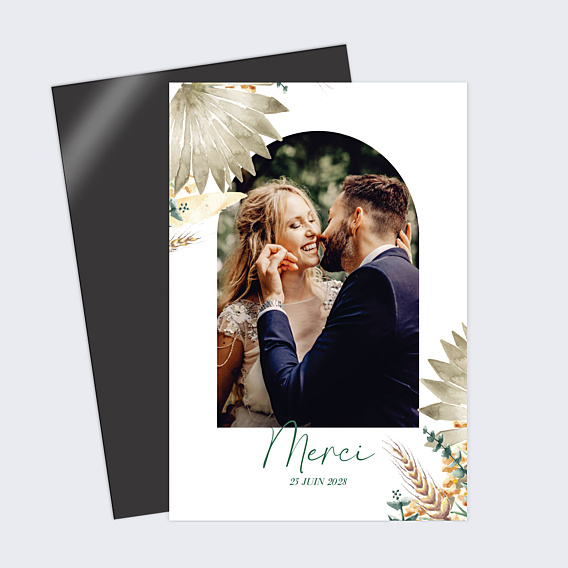 Remerciements mariage Bohemia arche
