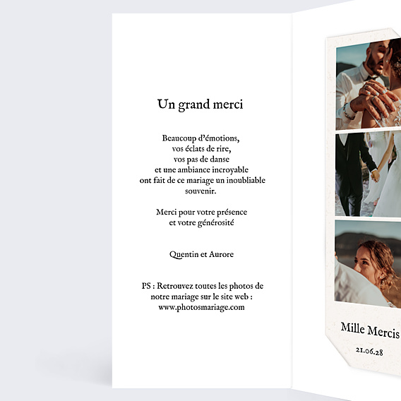 Remerciements mariage Bouquet Sauvage