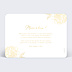Remerciements mariage Gold Flower