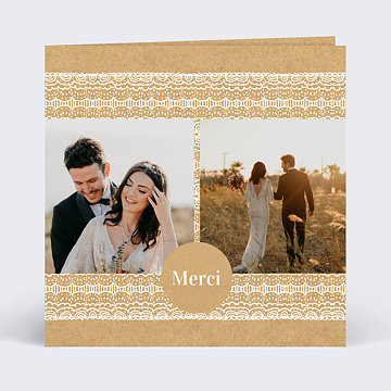 Remerciements Mariage Fleurs des Champs