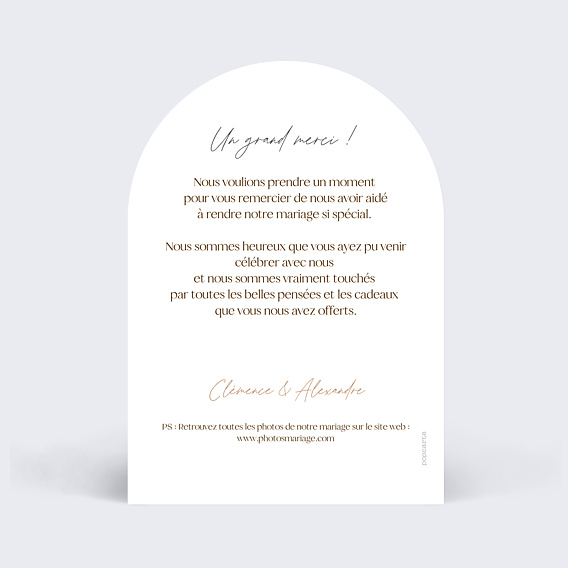 Remerciements mariage Flower of Fall
