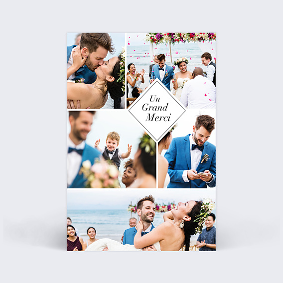 Remerciements mariage Losange Bohème