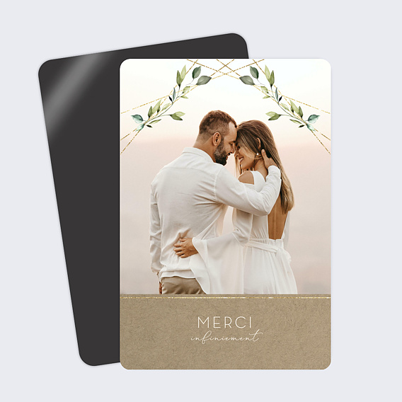 Carte remerciement mariage Modern Love