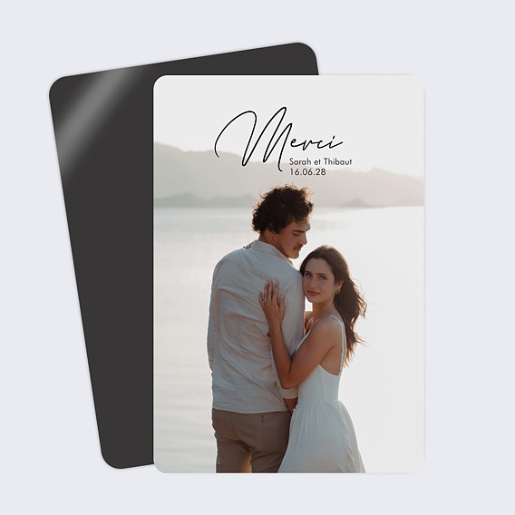 Carte remerciement mariage Pleine Page Editorial
