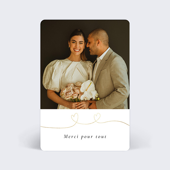 Remerciements mariage Ligne du Coeur photo