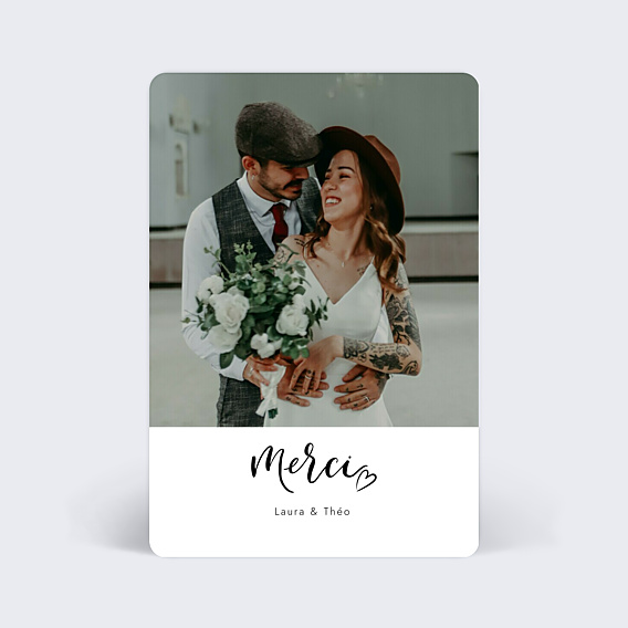 Remerciements mariage Harmonie Simple