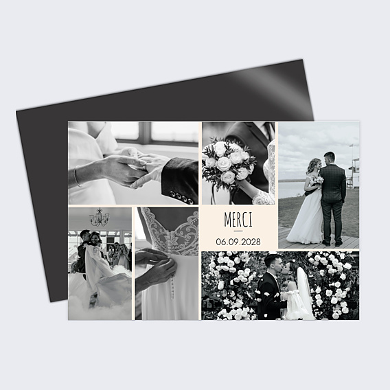 Remerciements mariage Étiquette grand merci