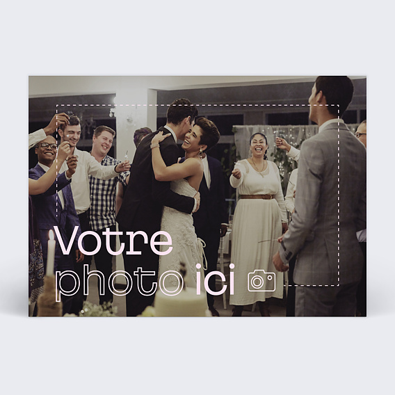 Carte remerciement mariage Votre Photo ici