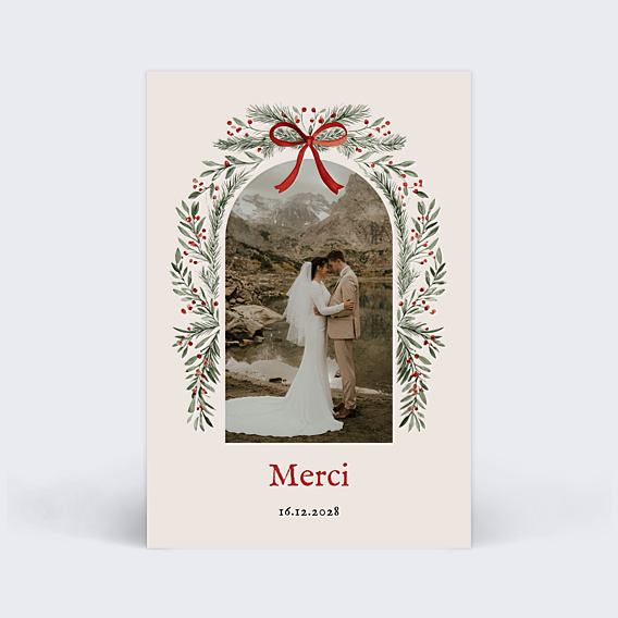 Remerciements mariage Arche guirlande