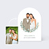 Remerciements mariage Portrait minimaliste avec couronne eucalyptus