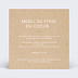 Carte remerciement mariage Feuilles kraft Verso