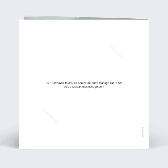 Remerciements mariage Effet Photo avec graines