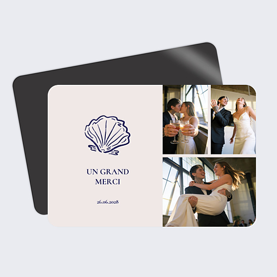 Remerciements mariage Coquillage