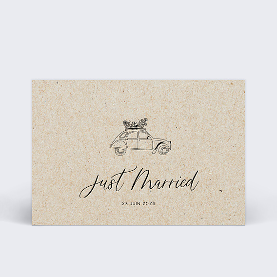 Remerciements mariage Voyage Vintage