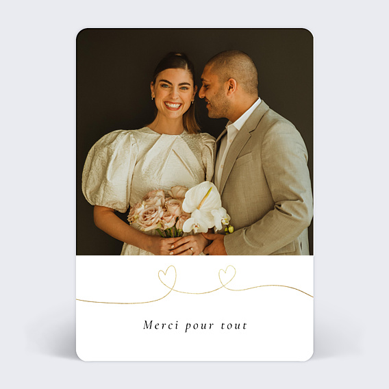Remerciements mariage Ligne du Coeur photo