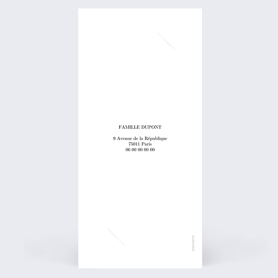 Remerciements mariage Ligne Blanche