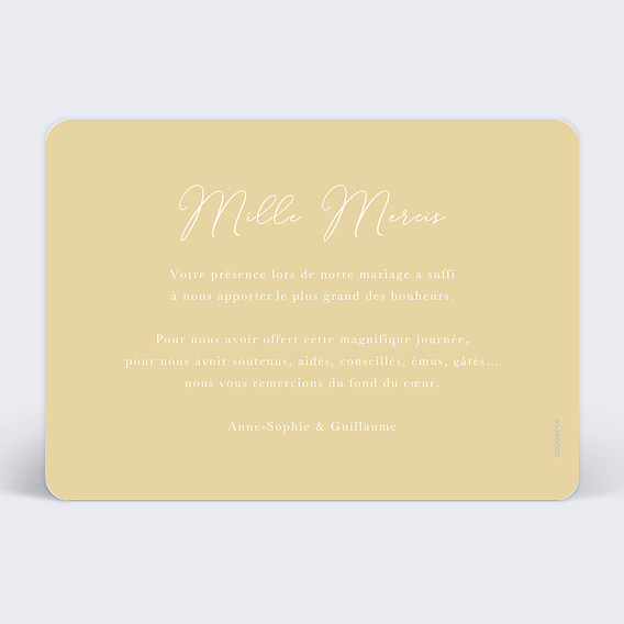 Carte remerciement mariage Joli Merci Multi Verso