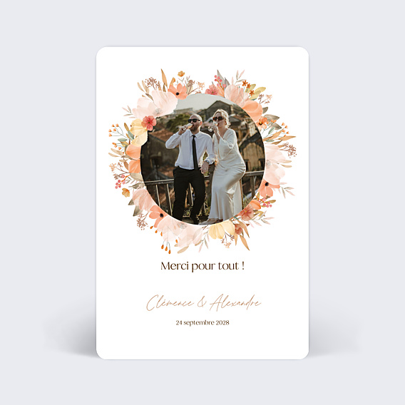 Remerciements mariage Flower of Fall