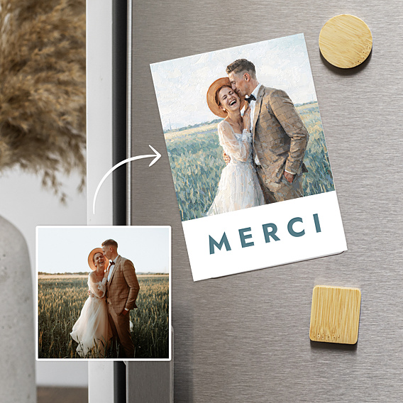 Remerciements mariage Portrait à l'huile
