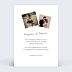 Carte remerciement mariage Typographie Minimaliste Verso