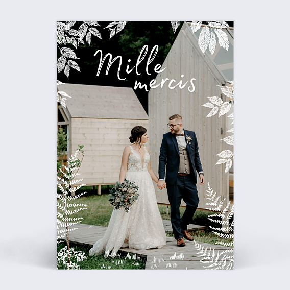 Remerciements mariage Décor Végétal