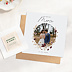 Carte remerciement mariage Couronne de Fleurs avec graines