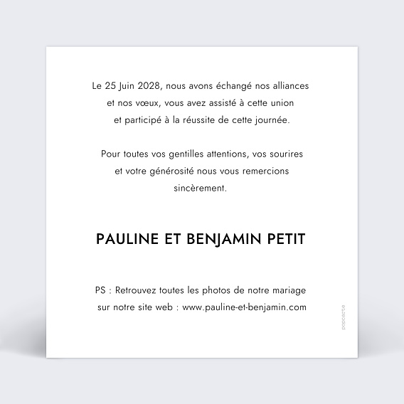 Remerciements mariage Éditorial