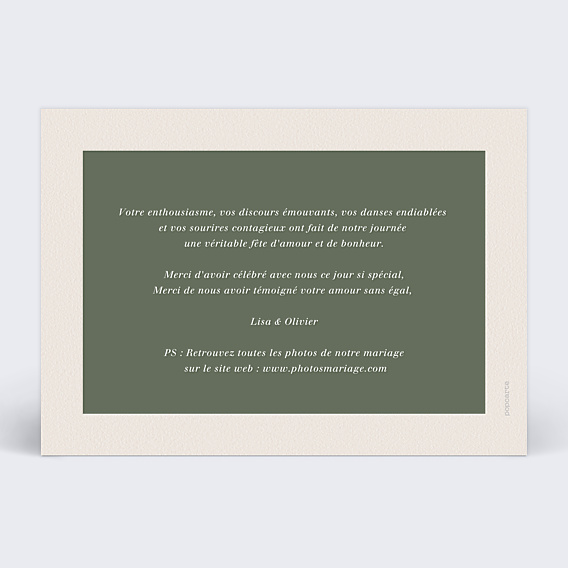 Remerciements mariage Doux Sentiments