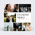 Carte remerciement mariage Multiphotos Graines à planter Recto
