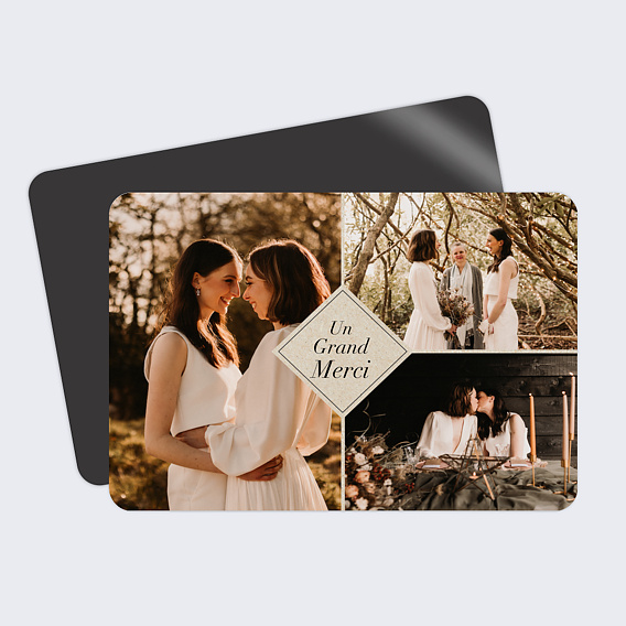 Remerciements mariage Champêtre Kraft
